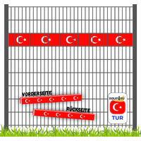 Sichtschutzstreifen Fanartikel Türkei für Doppelstabmatten Akzentstreifen von zaun|zu®
