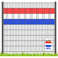 Sichtschutzstreifen Fanartikel für Niederlande Doppelstabmatten Volle Streifenbreite GELOCHT von zaun|zu®