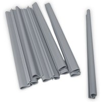 Sichtschutzstreifen Klemmschiene OMEGA-Clip Hellgrau 1er Pack von zaun|zu®