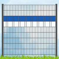 Sichtschutzstreifen PP Sichtschutz Fanartikel Vereinsfarben Blau/Weiß Volle Streifenbreite GELOCHT von zaun|zu®