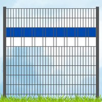 Sichtschutzstreifen PP Sichtschutz Fanartikel Vereinsfarben Blau/Weiß Volle Streifenbreite von zaun|zu®