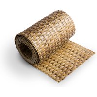 Sichtschutzstreifen Rattan Einzelstreifen für Doppelstabmatten Stroh 2,55m von zaun|zu®