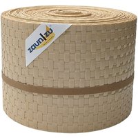 Sichtschutzstreifen Rattan PE für Doppelstabmatten Beige 26m von zaun|zu®