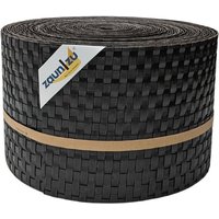 Sichtschutzstreifen Rattan PE für Doppelstabmatten Dunkelbraun 26m von zaun|zu®