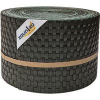 Sichtschutzstreifen Rattan PE für Doppelstabmatten Grün 26m von zaun|zu®