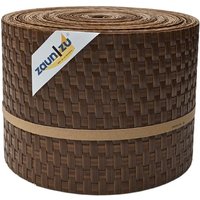 Sichtschutzstreifen Rattan PE für Doppelstabmatten Honigbraun 26m von zaun|zu®