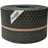 Sichtschutzstreifen Rattan für Doppelstabmatten UV-beständig Anthrazit 10x 2,55m von zaun|zu®