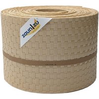 Sichtschutzstreifen Rattan für Doppelstabmatten UV-beständig Beige 10x 2,55m von zaun|zu®