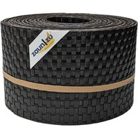 Sichtschutzstreifen Rattan für Doppelstabmatten UV-beständig Dunkelbraun 10x 2,55m von zaun|zu®