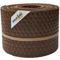 Sichtschutzstreifen Rattan für Doppelstabmatten UV-beständig Honigbraun 10x 2,55m von zaun|zu®