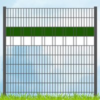 Sichtschutzstreifen Vereinsfarben Grün/Weiß Volle Streifenbreite von zaun|zu®