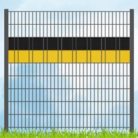 Sichtschutzstreifen Vereinsfarben Schwarz/Gelb Volle Streifenbreite GELOCHT von zaun|zu®