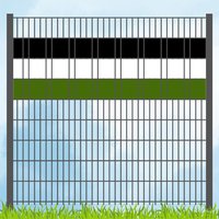Sichtschutzstreifen Vereinsfarben Schwarz/Weiß/Grün Volle Streifenbreite von zaun|zu®