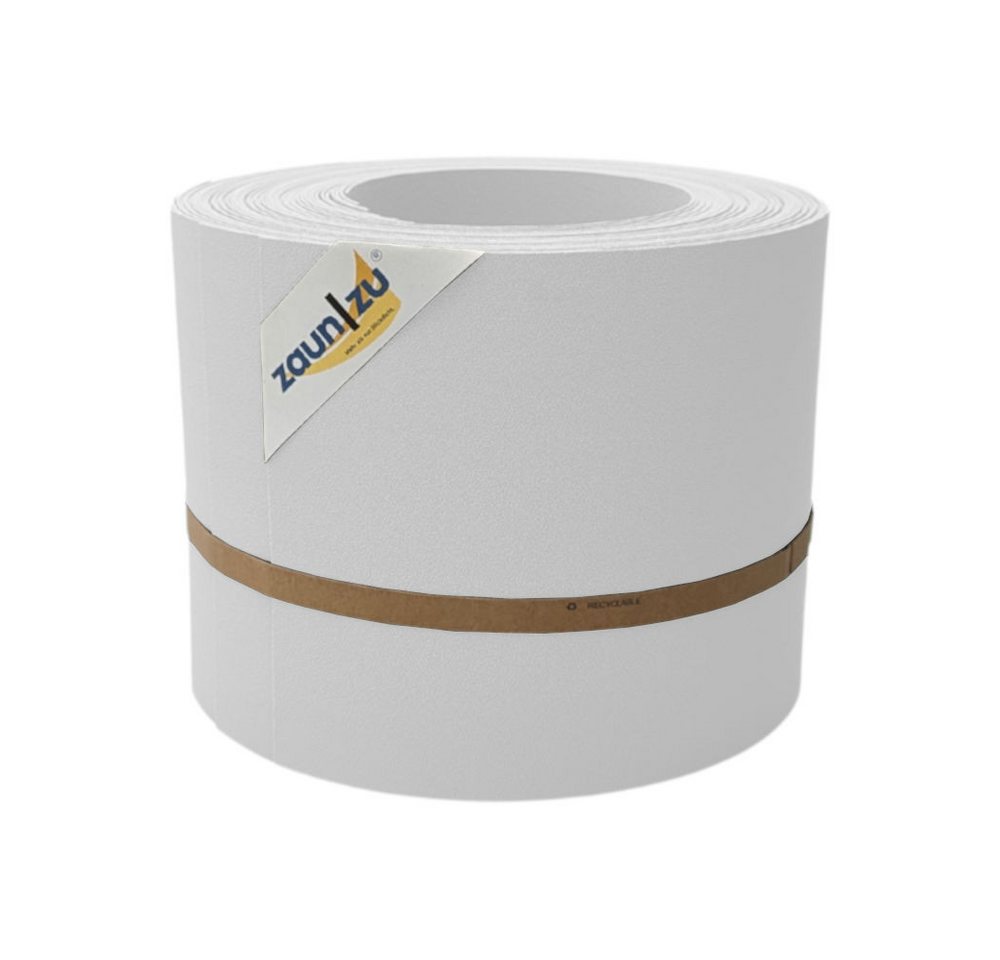 zaunzu Sichtschutzstreifen PP Sichtschutzstreifen Doppelstabzaun Weiß, (10x Einzelstreifen, Praktisch in einer Rolle), 5 Jahre garantierte Farbechtheit von zaunzu