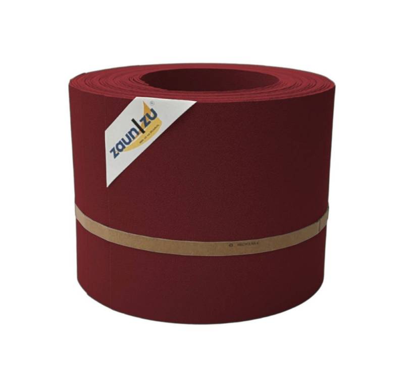 zaunzu Sichtschutzstreifen PP Sichtschutzstreifen Doppelstabzaun Bordeauxrot,10x 2,55m, (10x Einzelstreifen, Praktisch in einer Rolle), 5 Jahre garantierte Farbechtheit von zaunzu