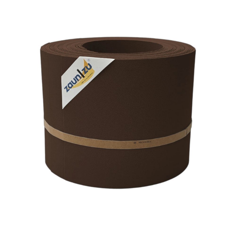 zaunzu Sichtschutzstreifen PP Sichtschutzstreifen Doppelstabzaun Braun,10x 2,55m, (10x Einzelstreifen, Praktisch in einer Rolle), 5 Jahre garantierte Farbechtheit von zaunzu