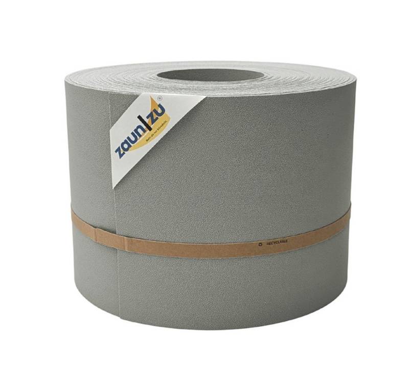 zaunzu Sichtschutzstreifen PP für Doppelstabmatten Zaunblende Steingrau, 35m, (1 Rolle, Premium Sichtschutz), 5 Jahre garantierte Farbechtheit - UV-beständig von zaunzu