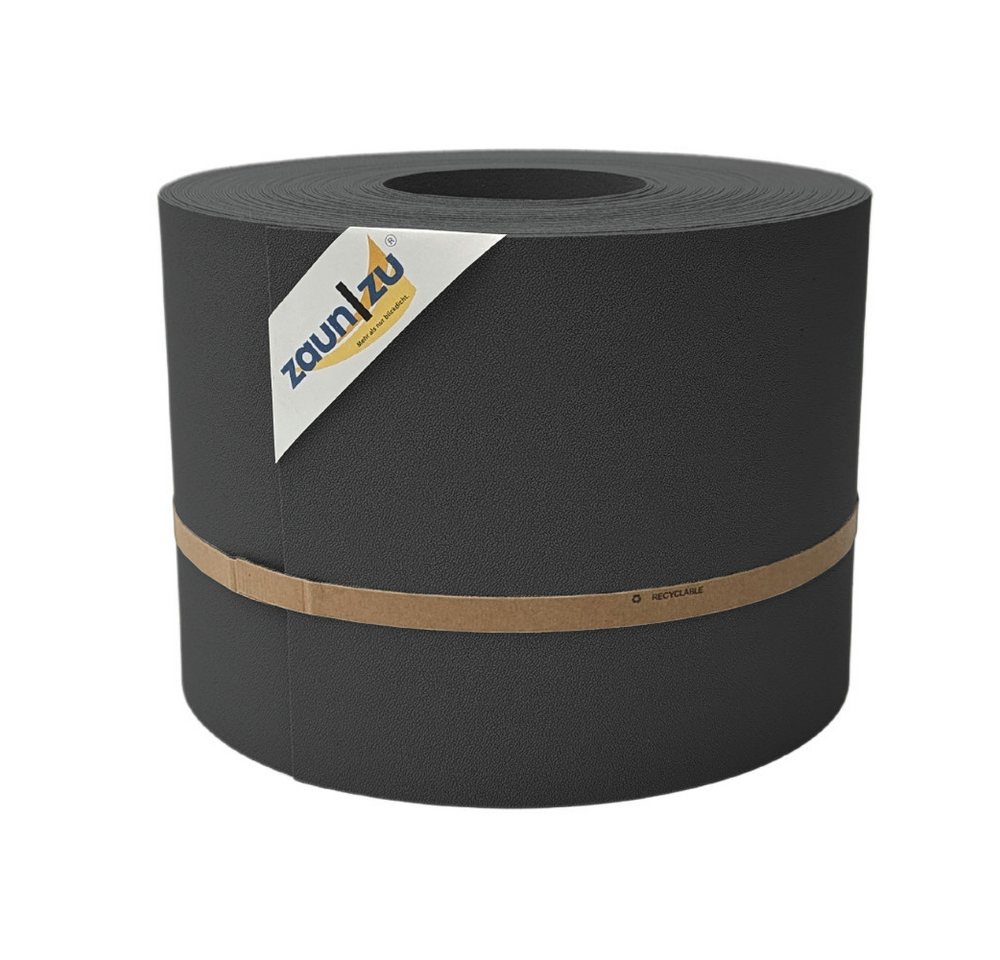 zaunzu Sichtschutzstreifen PP für Doppelstabmatten Zaunblende Anthrazit, 35m, (1 Rolle, Premium Sichtschutz), 5 Jahre garantierte Farbechtheit - UV-beständig von zaunzu