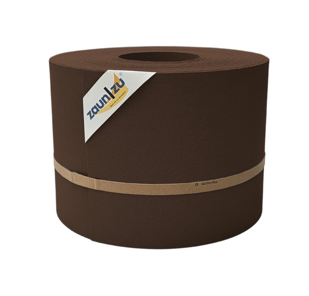 zaunzu Sichtschutzstreifen PP für Doppelstabmatten Zaunblende Braun, 35m, (1 Rolle, Premium Sichtschutz), 5 Jahre garantierte Farbechtheit - UV-beständig von zaunzu