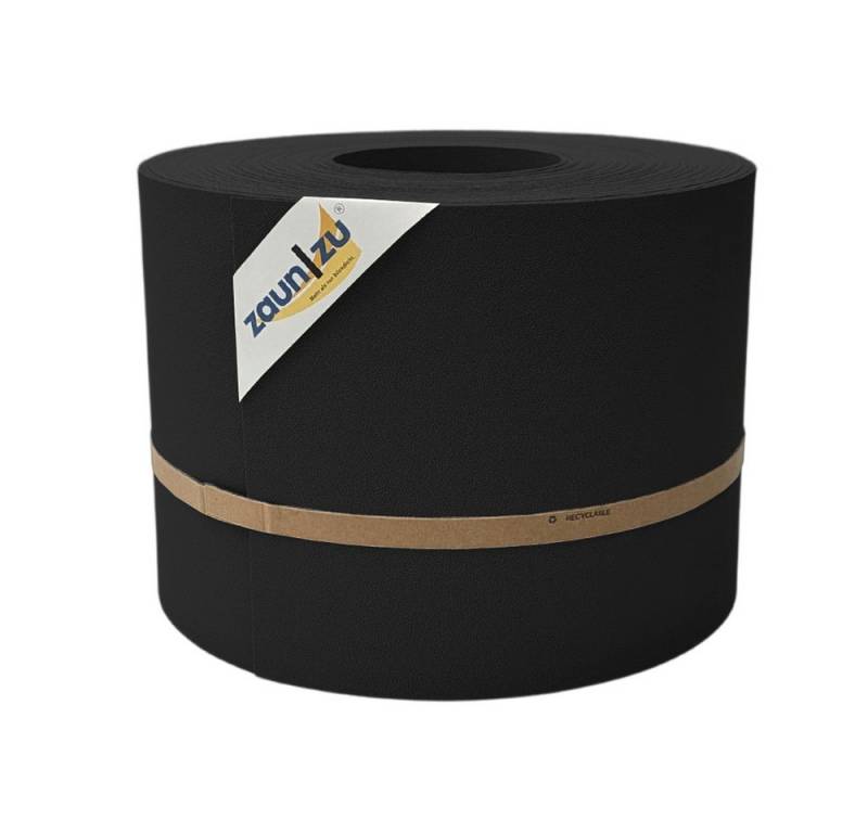 zaunzu Sichtschutzstreifen PP für Doppelstabmatten Zaunblende Schwarz, 35m, (1 Rolle, Premium Sichtschutz), 5 Jahre garantierte Farbechtheit - UV-beständig von zaunzu