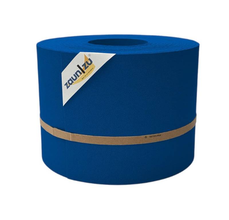 zaunzu Sichtschutzstreifen PP für Doppelstabmatten Zaunblende Enzianblau, 35m, (1 Rolle, Premium Sichtschutz), 5 Jahre garantierte Farbechtheit - UV-beständig von zaunzu