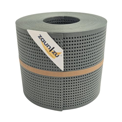 zaun|zu® ECO gelocht Zaunblende mit 30% Lochmuster: Sichtschutzstreifen Polyal für Doppelstabmatten Sichtschutz Made in Germany von zaun|zu