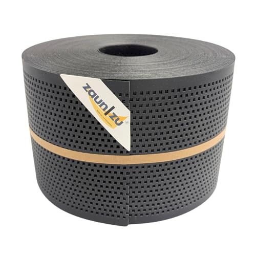 zaun|zu® ECO gelocht Zaunblende mit Quadrat Lochmuster: Sichtschutzstreifen Polyal für Doppelstabmatten Sichtschutz Made in Germany von zaun|zu