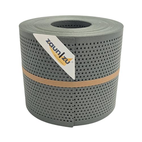 zaun|zu® ECO gelocht Zaunblende mit Quadrat Lochmuster: Sichtschutzstreifen Polyal für Doppelstabmatten Sichtschutz Made in Germany von zaun|zu