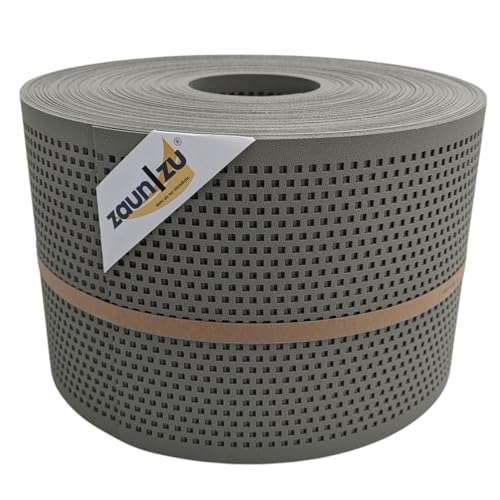 zaun|zu® Premium gelocht Zaunblende mit Quadrat-Lochmuster: Sichtschutzstreifen PP für Doppelstabmatten Sichtschutz Made in Germany von zaun|zu