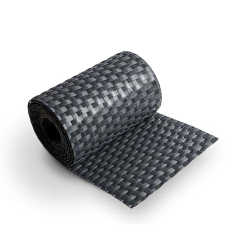 zaun|zu® Rattan Einzelstreifen 2,55 m: Sichtschutzstreifen PE für Doppelstabmatten UV-beständiger Sichtschutz | Zaunblende Made in Germany von zaun|zu