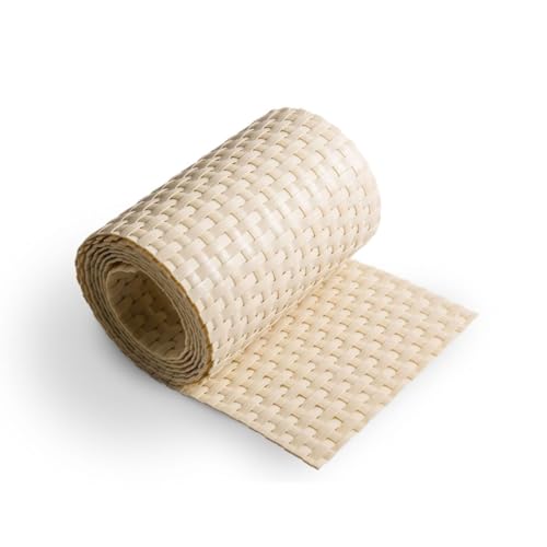 zaun|zu® Rattan Einzelstreifen 2,55 m: Sichtschutzstreifen PE für Doppelstabmatten UV-beständiger Sichtschutz | Zaunblende Made in Germany, Farbe:Beige von zaun|zu