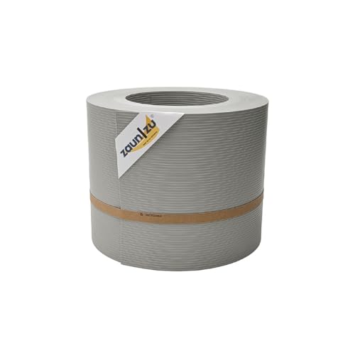 zaun|zu® Rille 26m Rolle: Sichtschutzstreifen PP für Doppelstabmatten UV-beständiger Sichtschutz | Zaunblende Made in Germany von zaun|zu