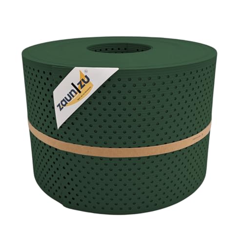 zaun|zu® Rille GELOCHT 15% Muster Sichtschutzstreifen PP für Doppelstabmatten Zaunblende Made in Germany von zaun|zu