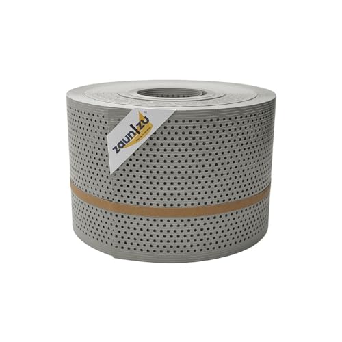 zaun|zu® Rille GELOCHT 20% Muster Sichtschutzstreifen PP für Doppelstabmatten Zaunblende Made in Germany von zaun|zu