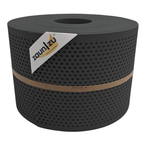 zaun|zu® Rille GELOCHT Diamant Muster Sichtschutzstreifen PP für Doppelstabmatten UV-beständiger Sichtschutz | Zaunblende Made in Germany von zaun|zu