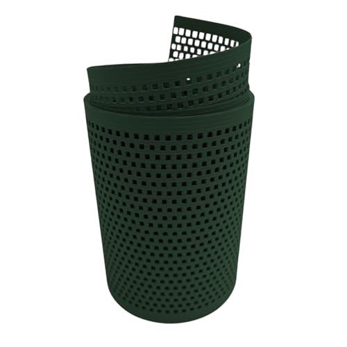 zaun|zu® Rille GELOCHT Quadrat Muster Sichtschutzstreifen PP für Doppelstabmatten UV-beständiger Sichtschutz | Zaunblende Made in Germany von zaun|zu