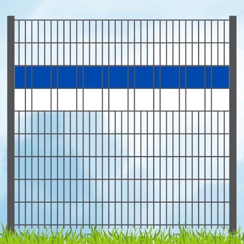 zaun|zu Sichtschutzstreifen in Vereinsfarben - Set BLAU-Weiss von zaun|zu
