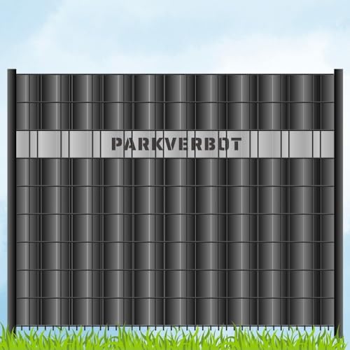 zaun|zu Sichtschutzstreifen mit Laser Beschriftung 'PARKVERBOT' von zaun|zu