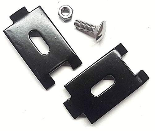 5 x Mattenverbinder Doppelstabmattenzaun in schwarz RAL 9005 m. Schraube + Mutter Halterung Befestiung Verbinder Zaun Pfosten Halter von zaungraefe