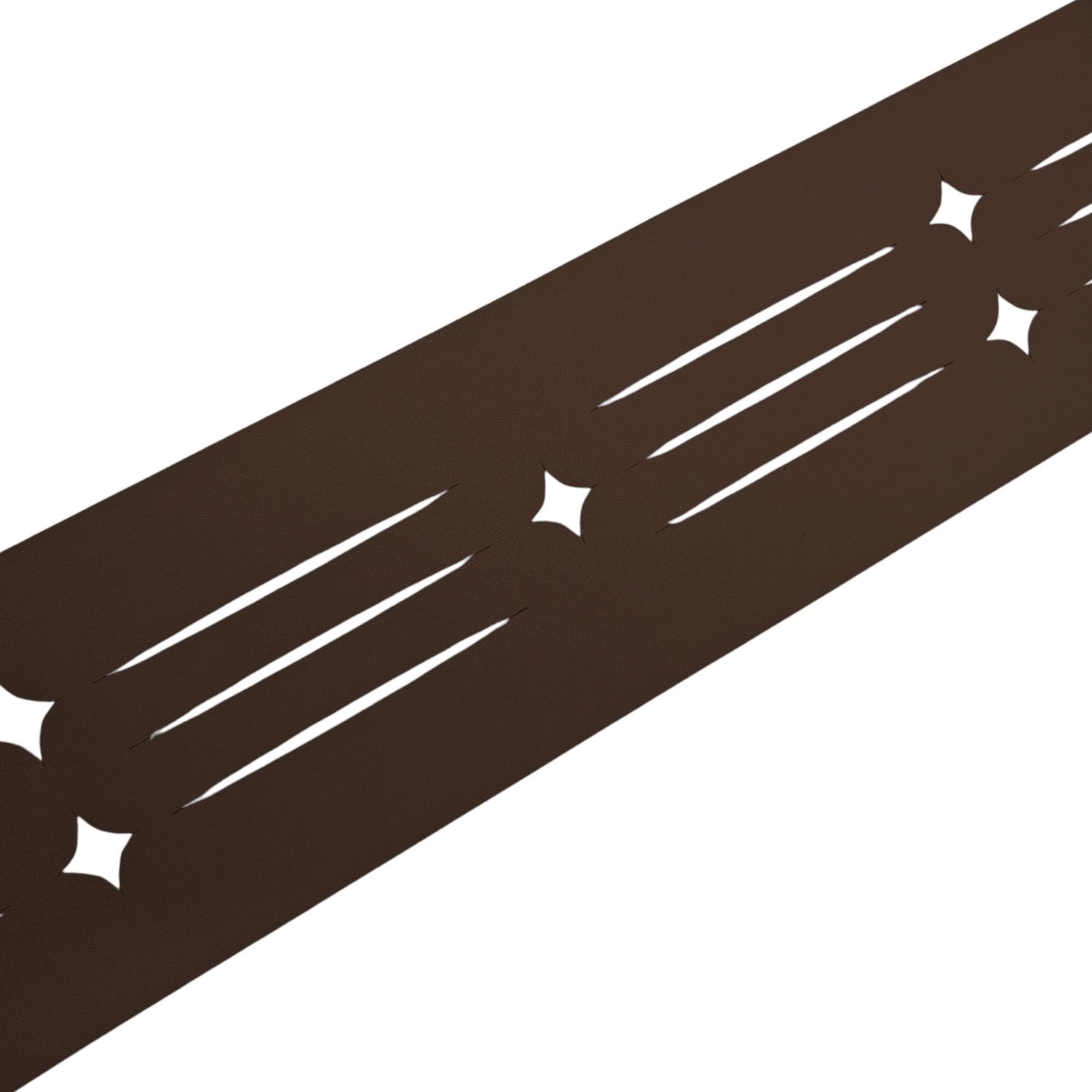 zaunzu Sichtschutz Dekor Starline mit Lasermuster für Doppelstabzaun Braun 2,55m von zaunzu