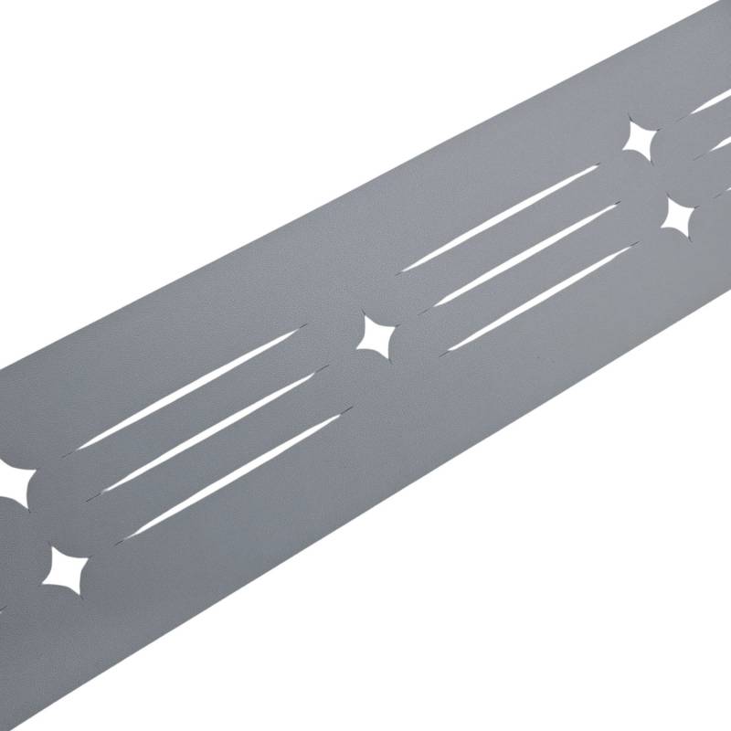 zaunzu Sichtschutz Dekor Starline mit Lasermuster für Doppelstabzaun Fenstergrau 2,55m von zaunzu