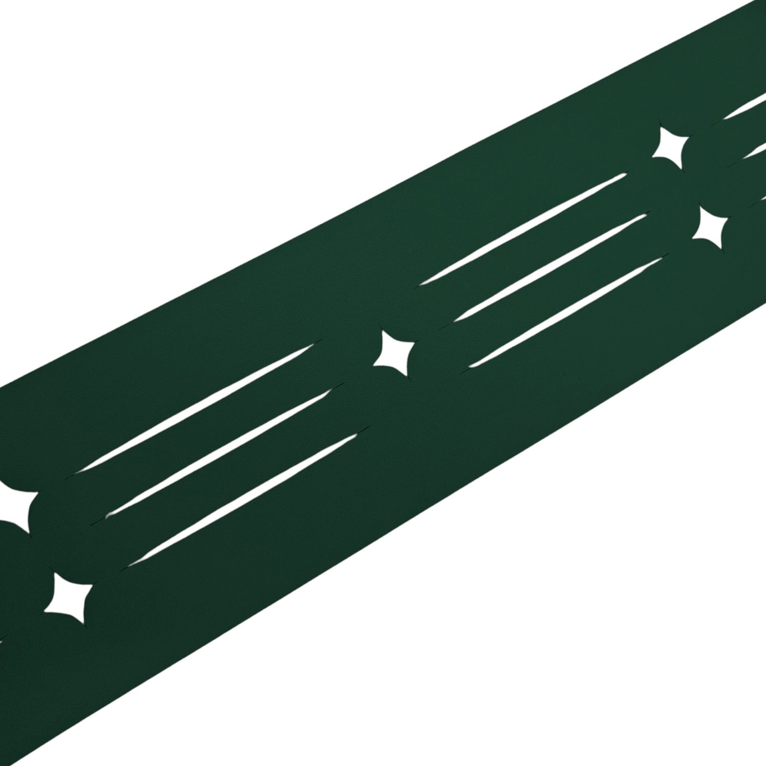 zaunzu Sichtschutz Dekor Starline mit Lasermuster für Doppelstabzaun Grün 2,55m von zaunzu