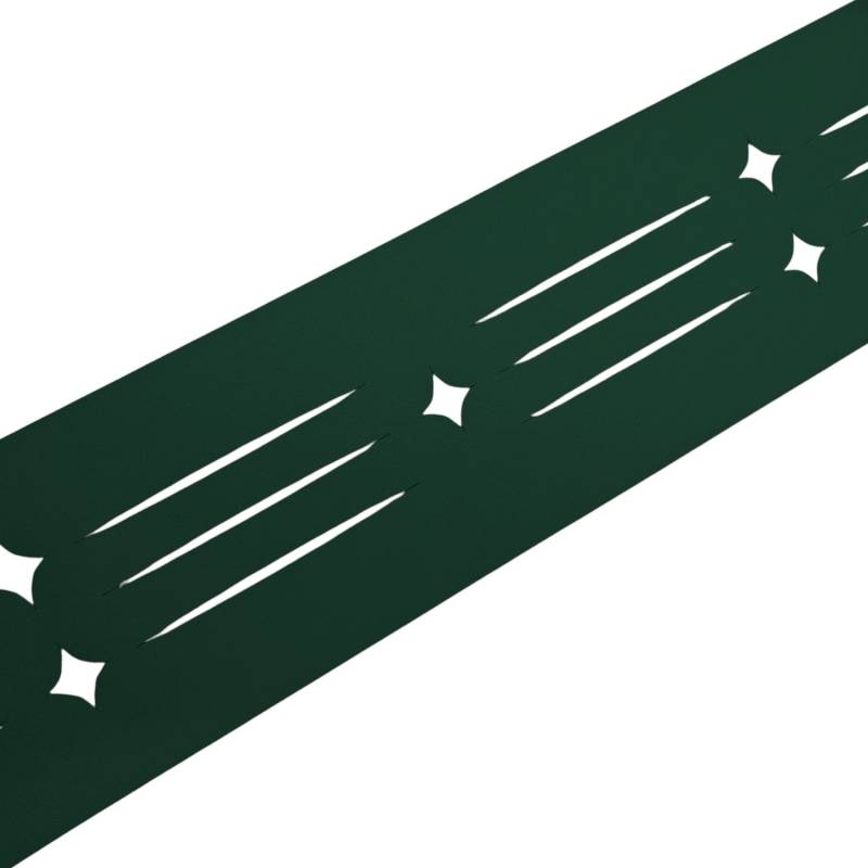 zaunzu Sichtschutz Dekor Starline mit Lasermuster für Doppelstabzaun Grün 2,55m von zaunzu