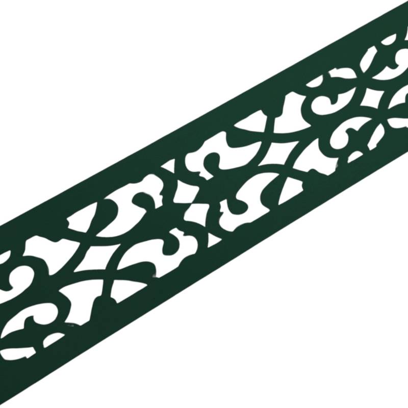 zaunzu Sichtschutz PREMIUM Dekor Orient Zaunstreifen Lasermuster Grün 2,55m von zaunzu