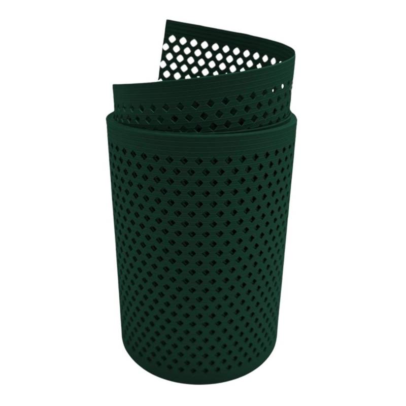 zaunzu Sichtschutz Rille Gelocht Diamant Muster für Doppelstabmatten Grün 2,55 m von zaunzu