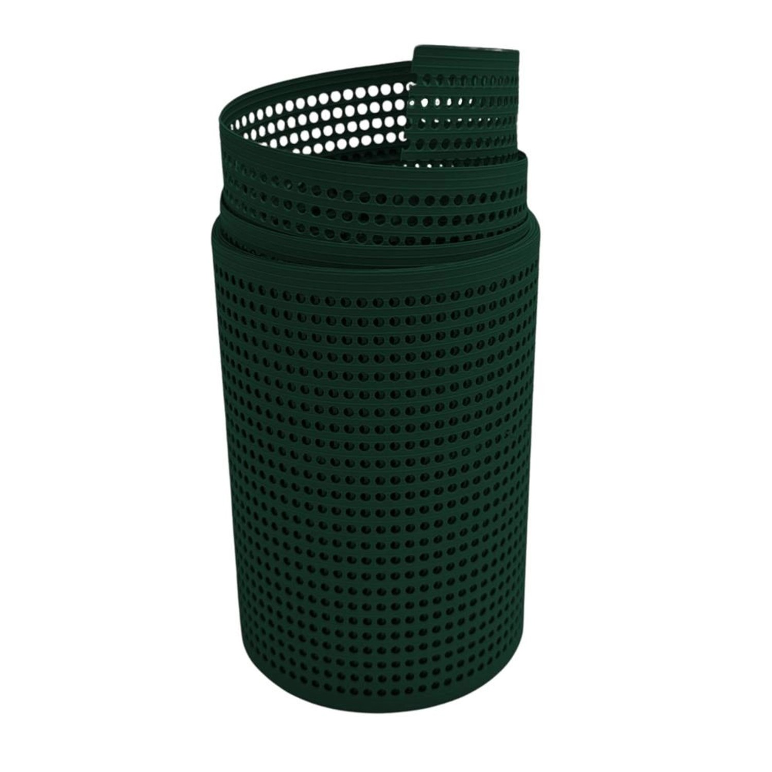 zaunzu Sichtschutz Rille gelocht 30 Prozent PP Streifen Grün 2,55m von zaunzu