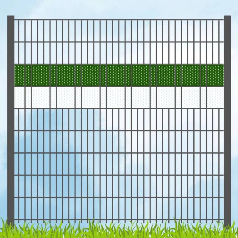 zaunzu Sichtschutz Vereinsfarben Grün/Weiß Volle Streifenbreite Gelocht zaunzu Sichtschutz Vereinsfarben Grün/Weiß Volle Streifenbreite Gelocht von zaunzu