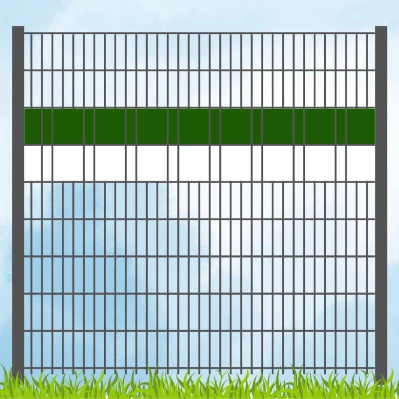 zaunzu Sichtschutz Vereinsfarben Grün/Weiß Volle Streifenbreite zaunzu Sichtschutz Vereinsfarben Grün/Weiß Volle Streifenbreite von zaunzu