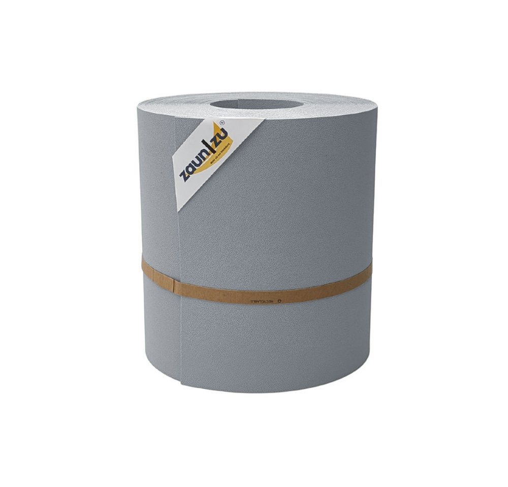 zaunzu Sichtschutzstreifen Premium Maxi für Doppelstabmatten 24cm hoch Fenstergrau 26m, (1x Einzelstreifen, 24cm hoch, UV-beständiger Sichtschutz), PP für Doppelstabmatten UV-beständiger Sichtschutz von zaunzu