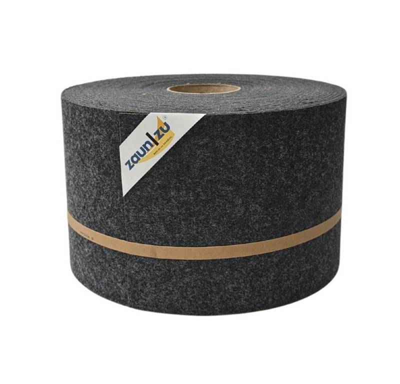 zaunzu Sichtschutzstreifen Design Vlies für Doppelstabmatten Anthrazit 50m, (1 Rolle, tolle warme Struktur), 2 Jahre garantierte Farbechtheit von zaunzu